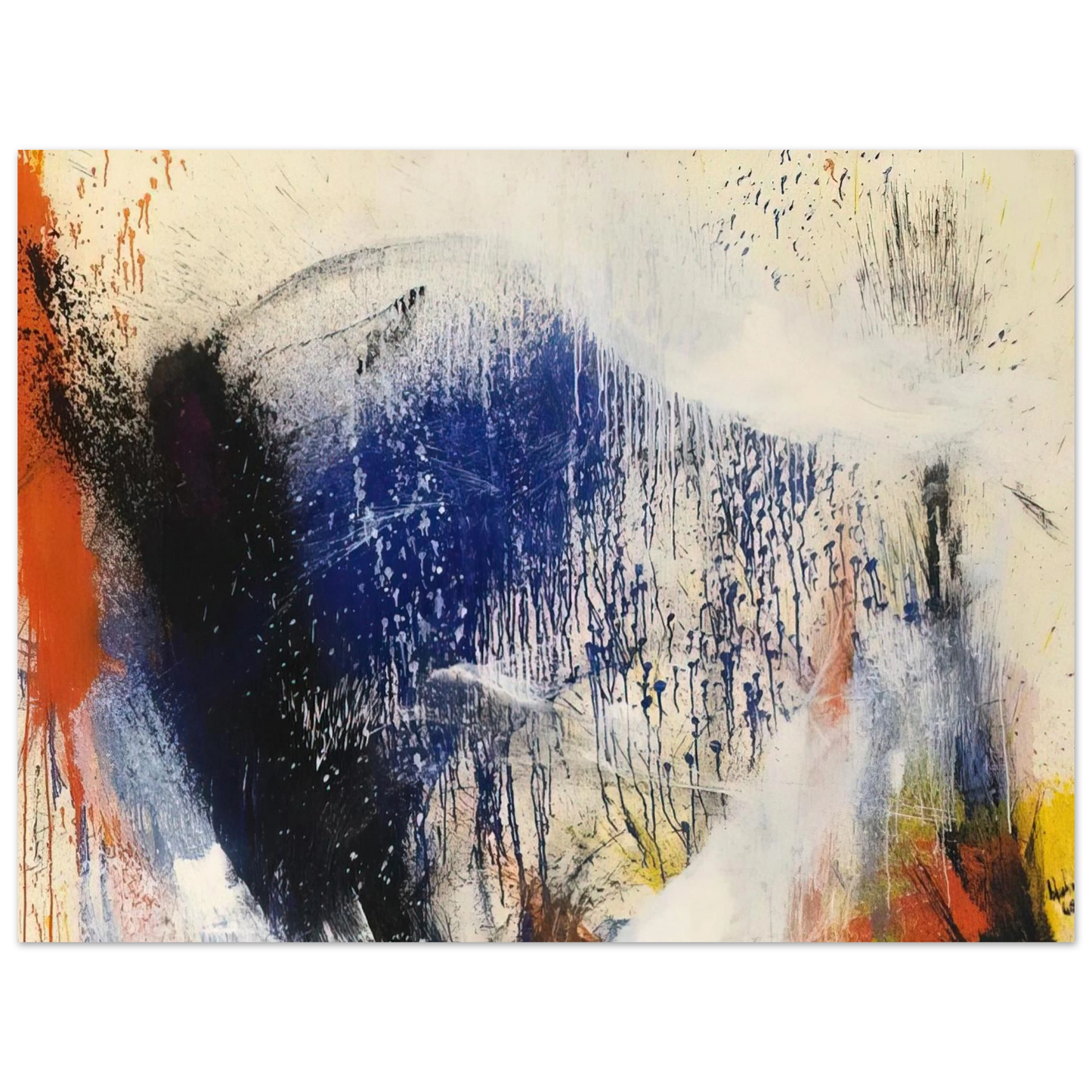 Helen Frankenthaler - Untitled - 1960 Wall art - 60x80 cm / 24x32 inches - Fine Art Poster - -