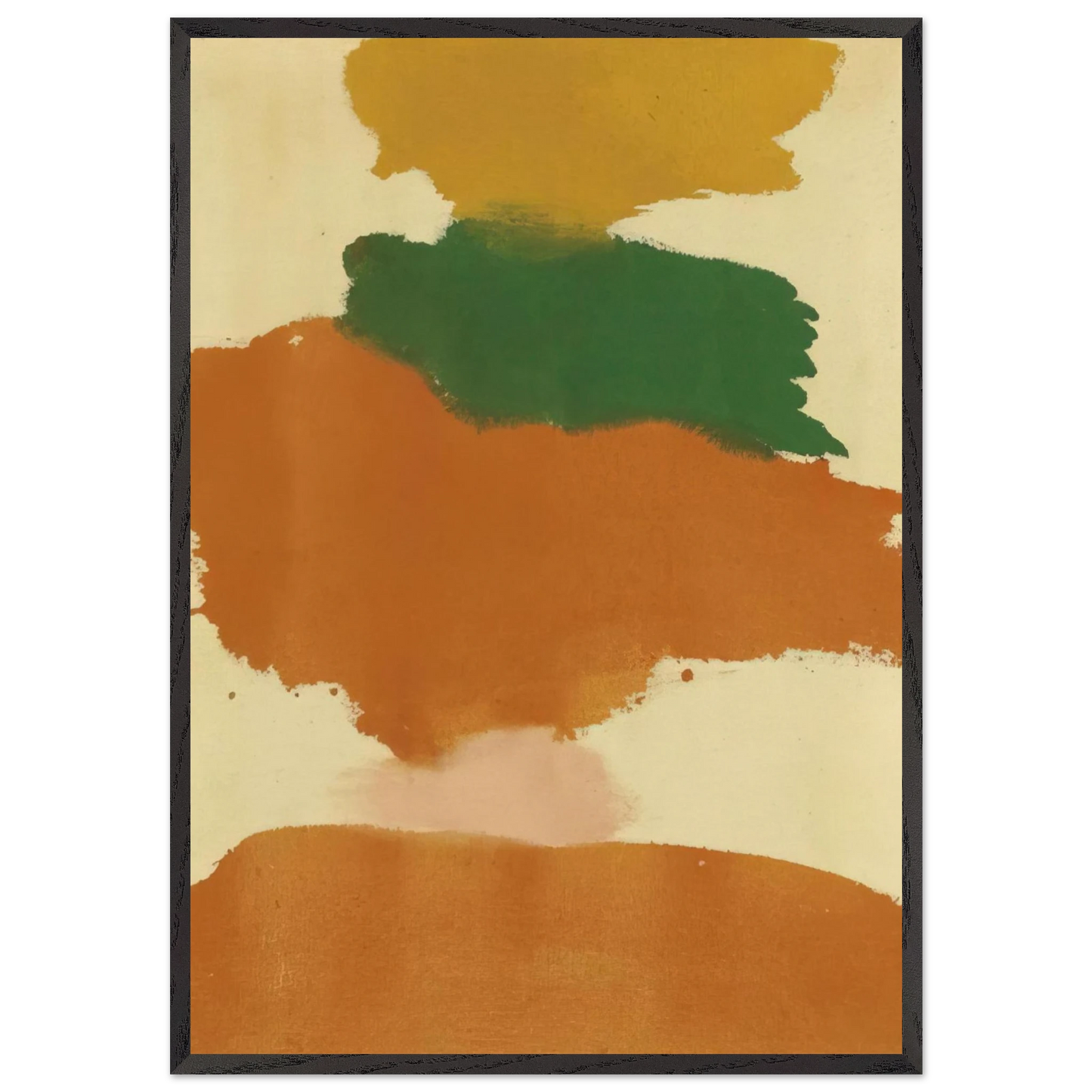 Untitled - 1963 N1 - Helen Frankenthaler 70x100 cm / 28x40 inches Framed Art Print – Black Wooden Frame
