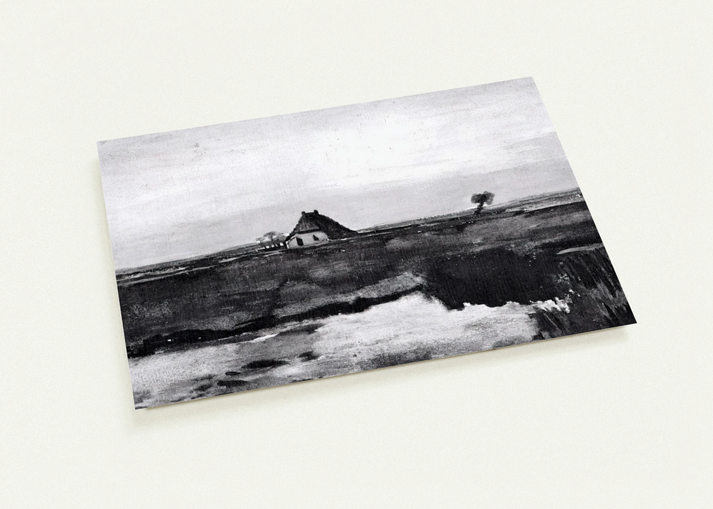 Landscape with a Farm By Vincent van Gogh Pack of 10 Post Cards | Vincent van Gogh Post Cards | A6 (10.5 x 14.8 cm) - 4.1 x 5.8 inches