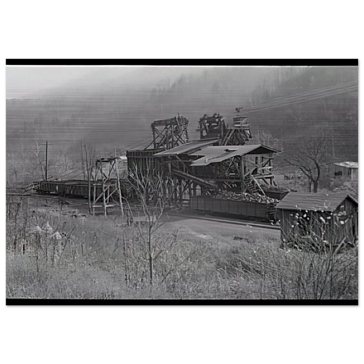 LOADING RECENTLY MINED COAL IN JENKINS 1935 - Ben Shahn Brushed Aluminum Print - 70x100 cm / 28x40 inches | Ben Shahn Aluminum Print | Ben Shahn Prints