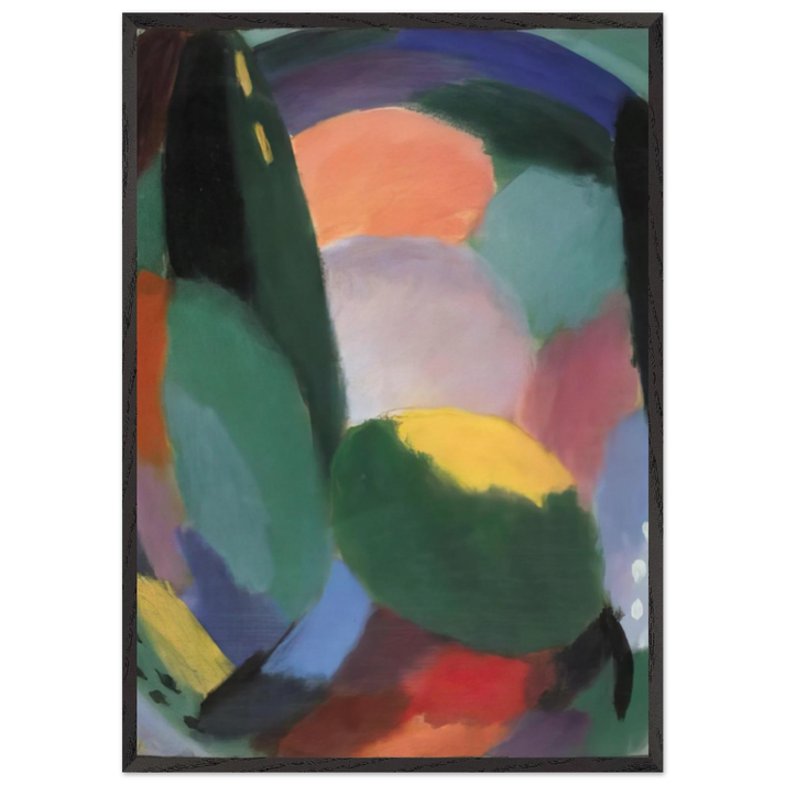 VARIATION GLORREICHER ABEND SOMMERSEGEN II 1917 - Alexej von Jawlensky 70x100 cm / 28x40 inches Framed Art Print – Black Wooden Frame