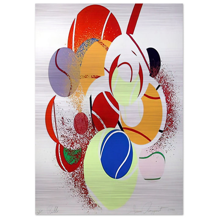 Balls - James Rosenquist Brushed Aluminum Print - 70x100 cm / 28x40 inches | James Rosenquist Aluminum Print | James Rosenquist Prints
