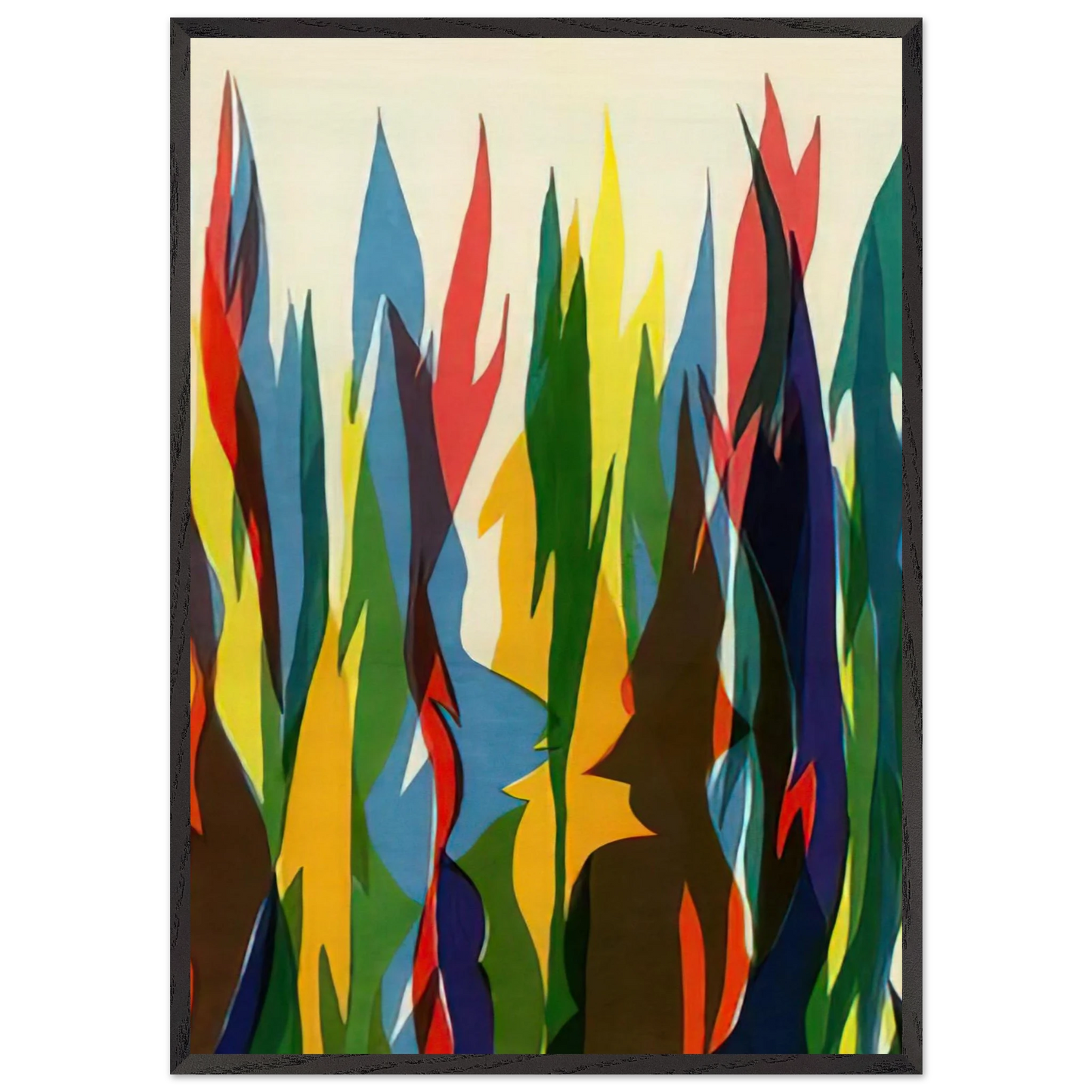 Kokkora - 1987 - Piero Dorazio 70x100 cm / 28x40 inches Framed Art Print – Black Wooden Frame