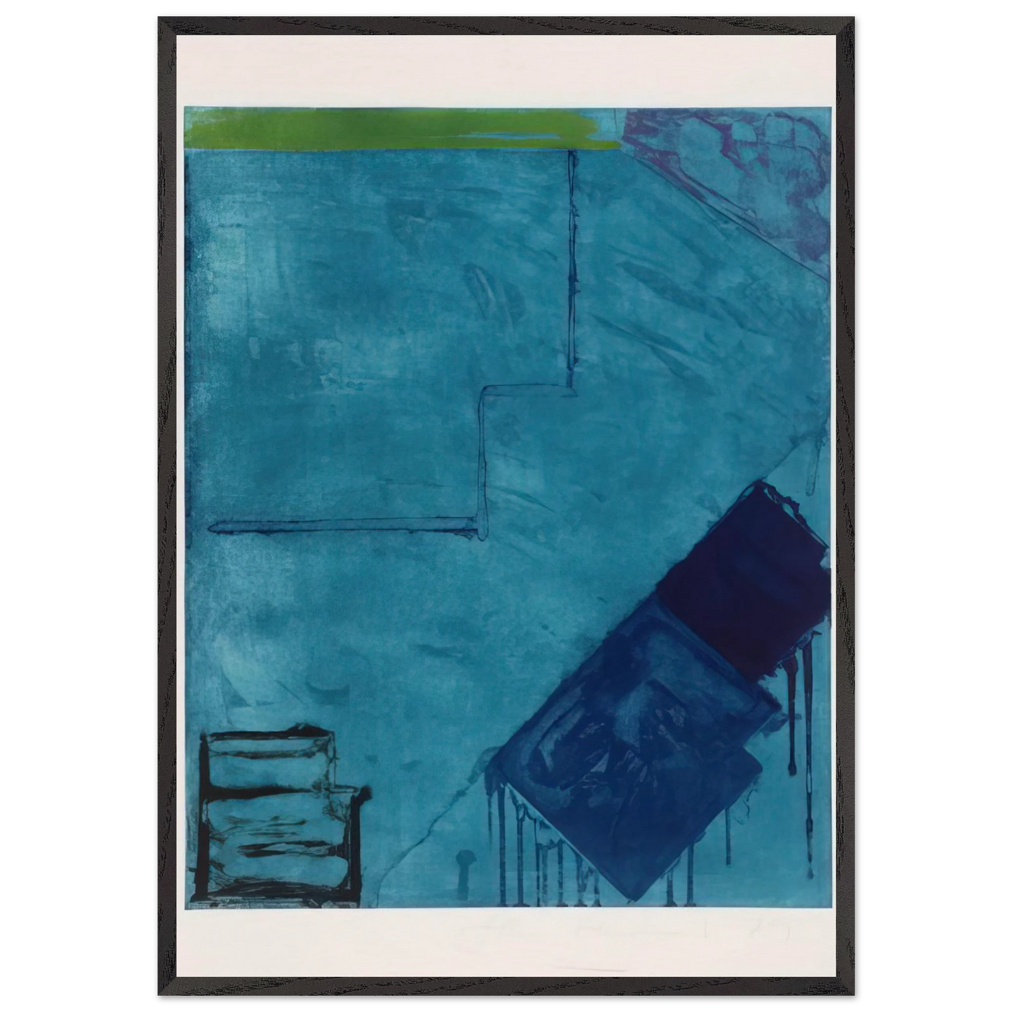 Rankin - 1979 - John Hoyland 70x100 cm / 28x40 inches Framed Art Print – Black Wooden Frame