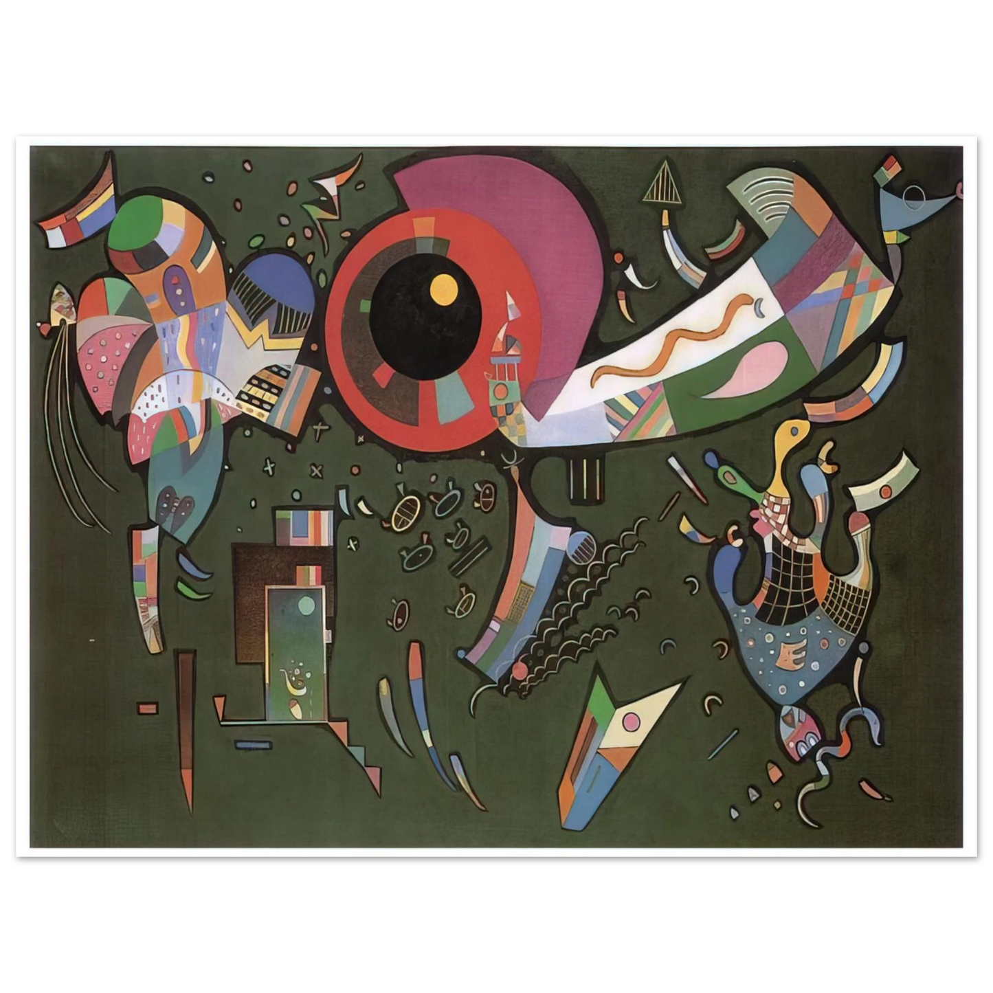 Wassily Kandinsky - AROUND THE CIRCLE 1940 Fine Art Poster - Default Title