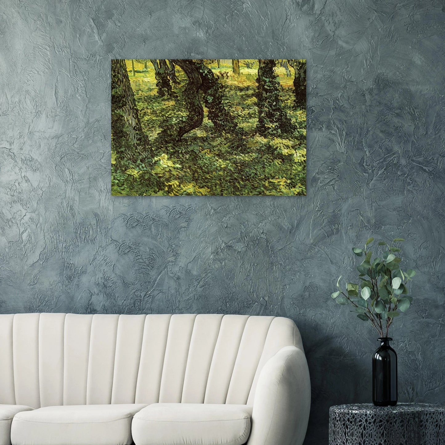 Trunks of Trees with Ivy - Vincent van Gogh Brushed Aluminum Print - 70x100 cm / 28x40 inches | Vincent van Gogh Aluminum Print | Vincent van Gogh Prints