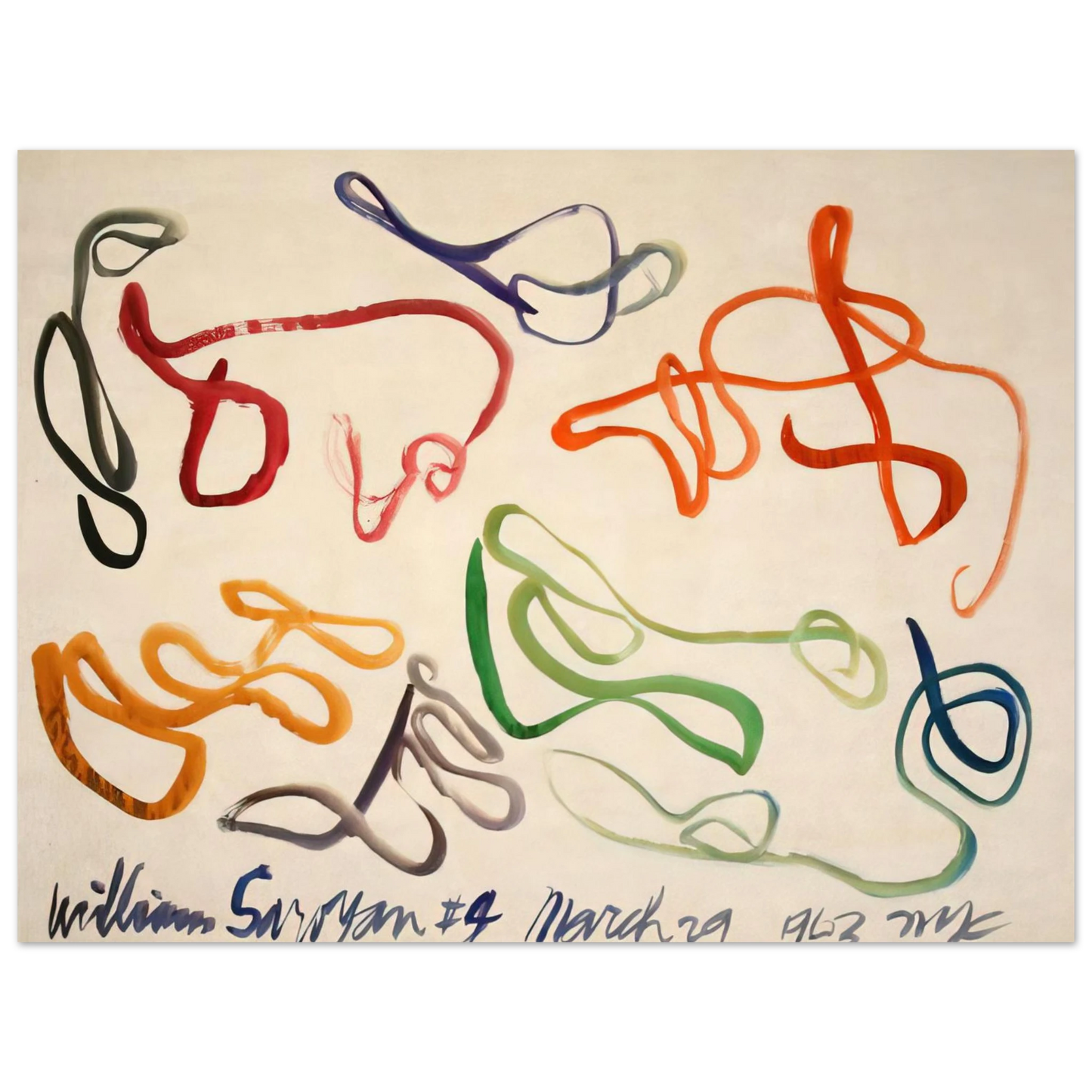 William Saroyan - #4 March 29, 1963 NYC - 1963 Fine Art Poster - Default Title