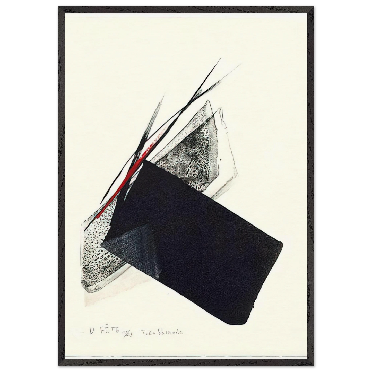 Fete - 1997 - Toko Shinoda 70x100 cm / 28x40 inches Framed Art Print – Black Wooden Frame
