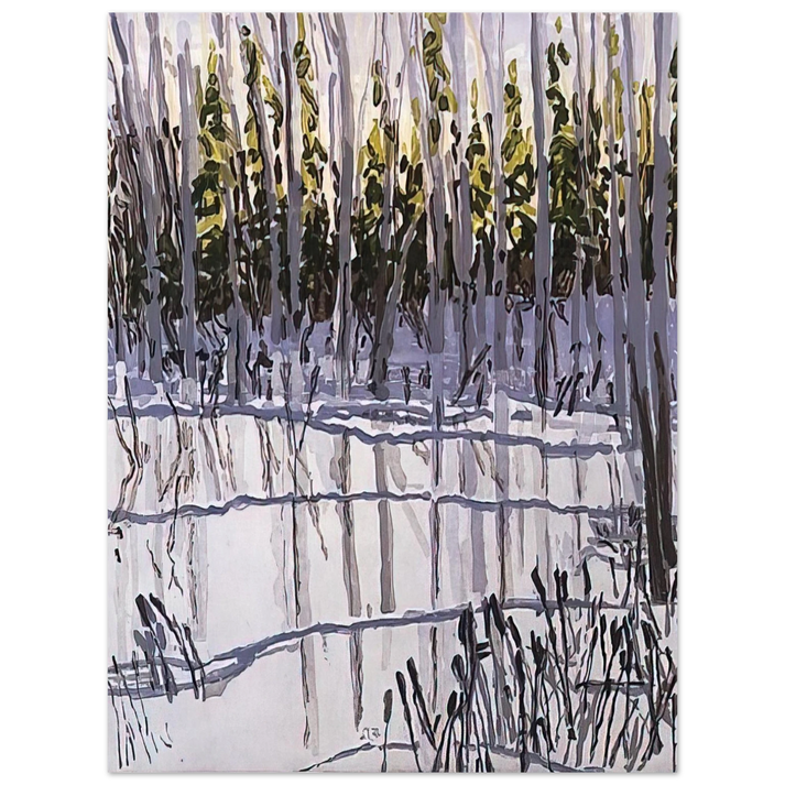 Neil Welliver - Trees Reflected on Ice - 2002 75x100 cm / 30x40inches Fine Art Poster