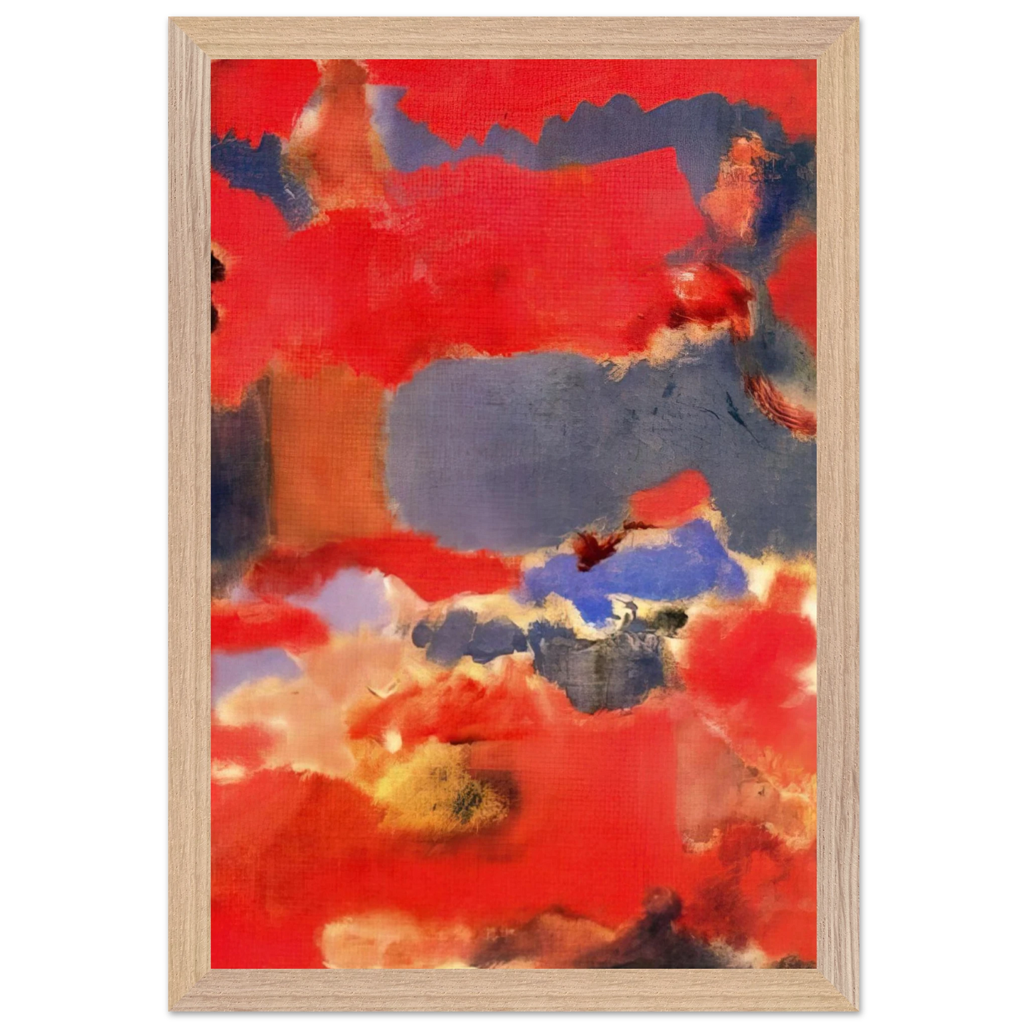 Mark Rothko - Untitled - 1948 Wall Art - 60x80 cm / 24x32 inches - Premium Wooden Framed Poster With Fine Art Paper - Wood frame