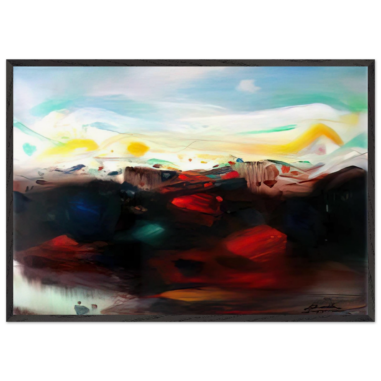 UNTITLED 2007 N2 - Chu teh Chun Framed Art Print – Black Wooden Frame - Default Title - -Framed Art Print