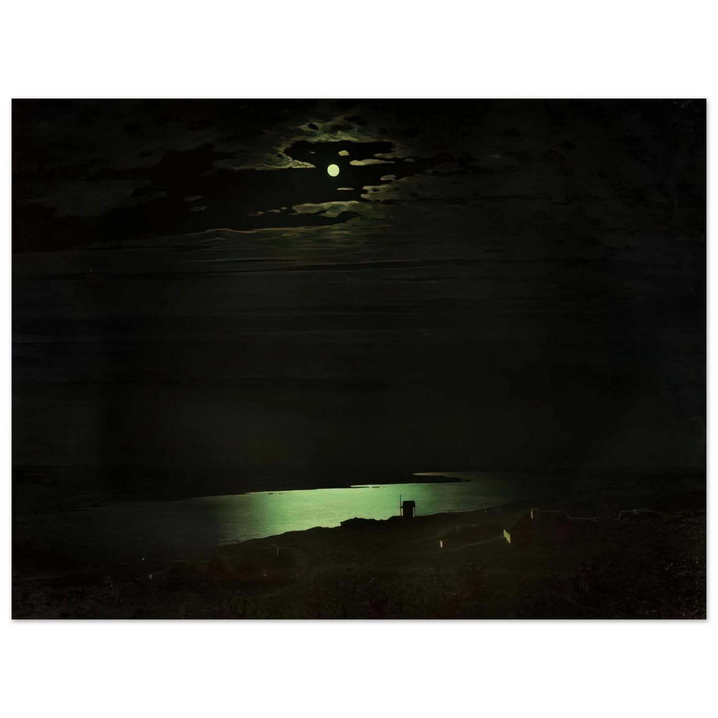 Arkhyp Kuindzhi - Moonlight Night on the Dnieper Fine Art Poster - Default Title