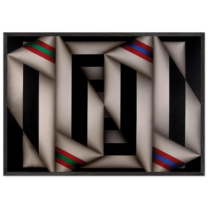Omelemo II - 1981 - Omar Rayo 70x100 cm / 28x40 inches Framed Art Print – Black Wooden Frame