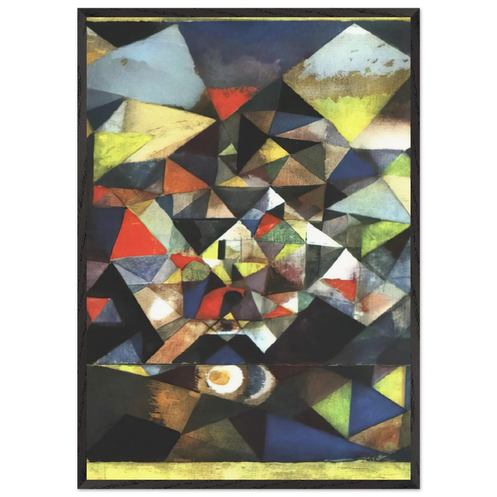 WITH THE EGG 1917 - Paul Klee 70x100 cm / 28x40 inches Framed Art Print – Black Wooden Frame