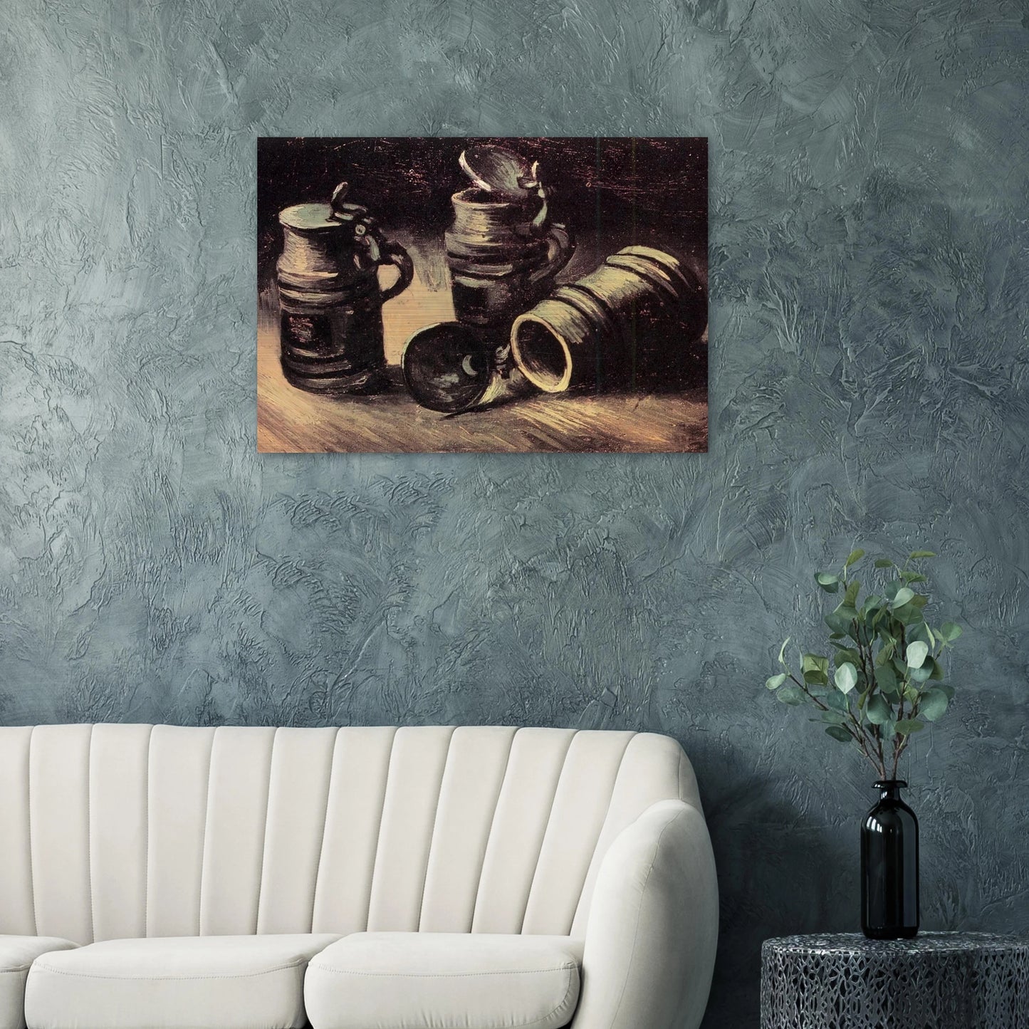 Beer Tankards - Vincent van Gogh Brushed Aluminum Print - 70x100 cm / 28x40 inches | Vincent van Gogh Aluminum Print | Vincent van Gogh Prints