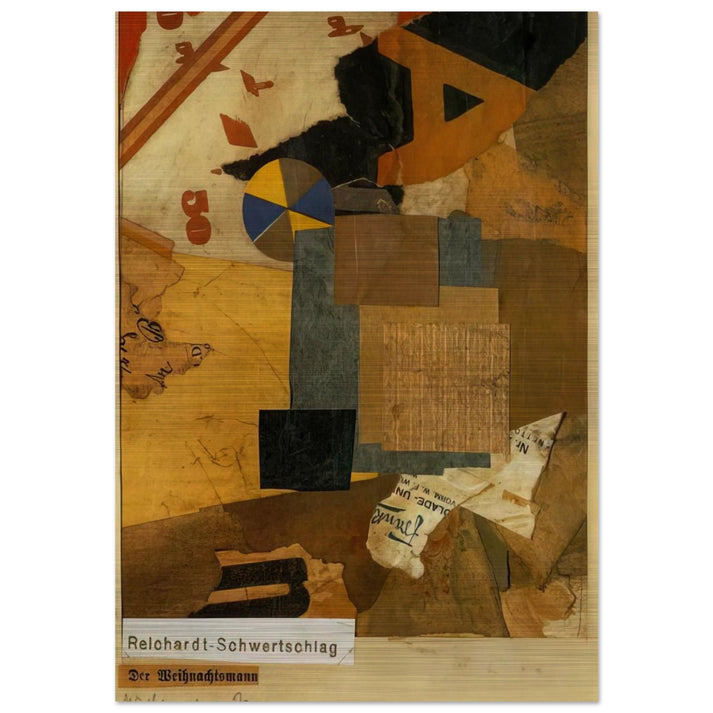 SANTA CLAUS 1922 - Kurt Schwitters Brushed Aluminum Print - 70x100 cm / 28x40 inches | Kurt Schwitters Aluminum Print | Kurt Schwitters Prints