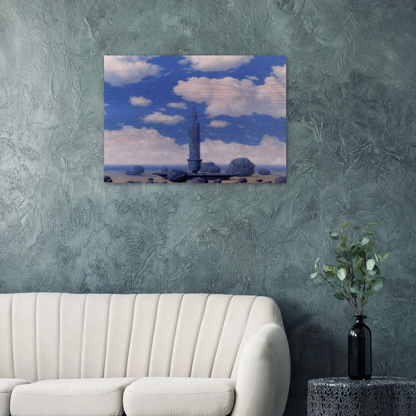 SOUVENIR FROM TRAVELS - Rene Magritte Brushed Aluminum Print - 70x100 cm / 28x40 inches | Rene Magritte Aluminum Print | Rene Magritte Prints