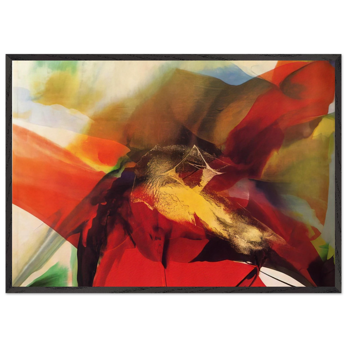 Phenomena Day of Zagorsk - 1966 - Paul Jenkins 70x100 cm / 28x40 inches Framed Art Print – Black Wooden Frame