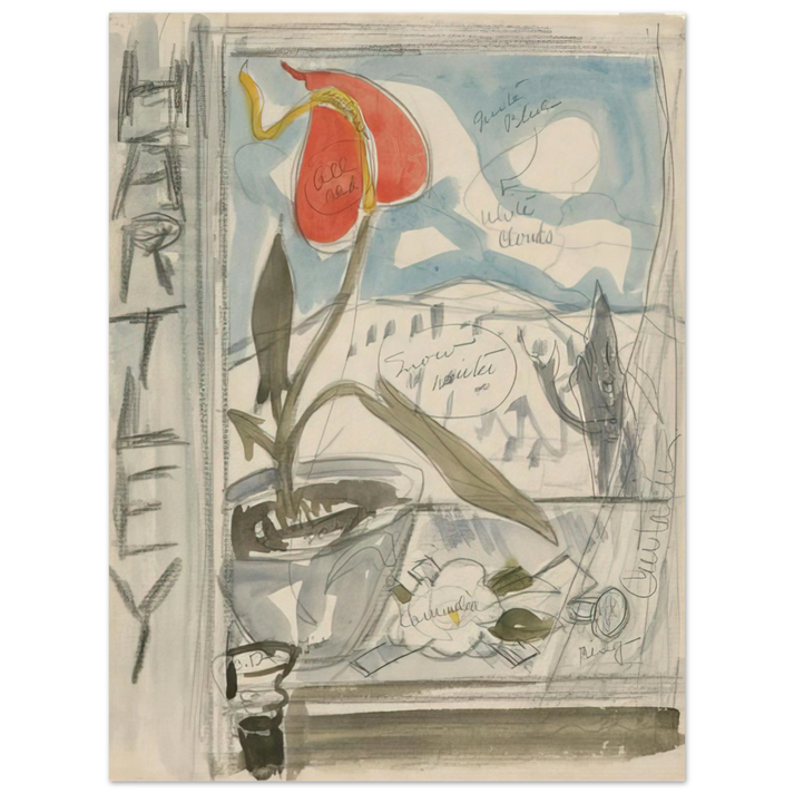 Charles Demuth - Study for Poster Portrait Marsden Hartley - 1924 75x100 cm / 30x40inches Fine Art Poster