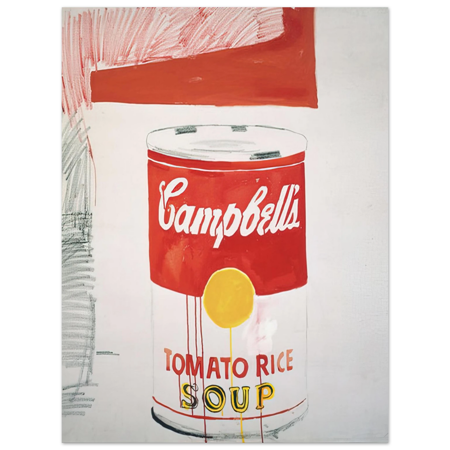 Andy Warhol - Campbell's Soup Can Tomato Rice Fine Art Poster - 13x18 cm / 5x7 inches