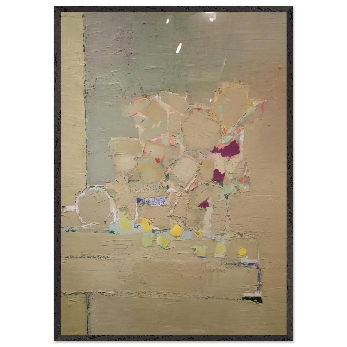 Flowers - 1953 - Nicolas de Stael 70x100 cm / 28x40 inches Framed Art Print – Black Wooden Frame