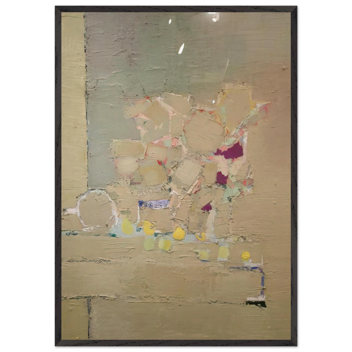 Flowers - 1953 - Nicolas de Stael 70x100 cm / 28x40 inches Framed Art Print – Black Wooden Frame