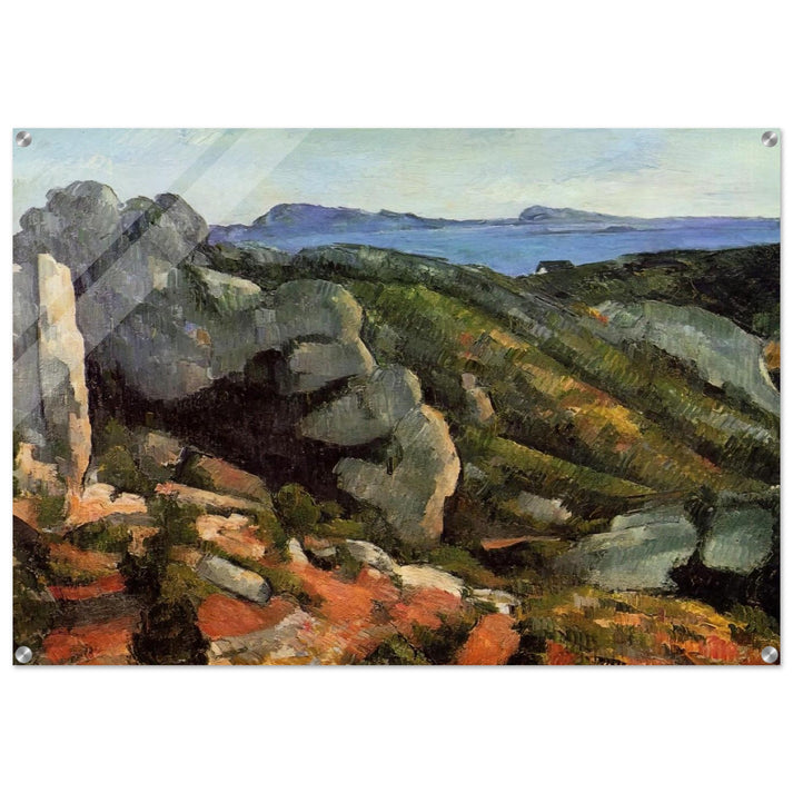 Rocks at L'Estaque - Paul Cézanne Acrylic Print - 70x100 cm / 28x40″ inches