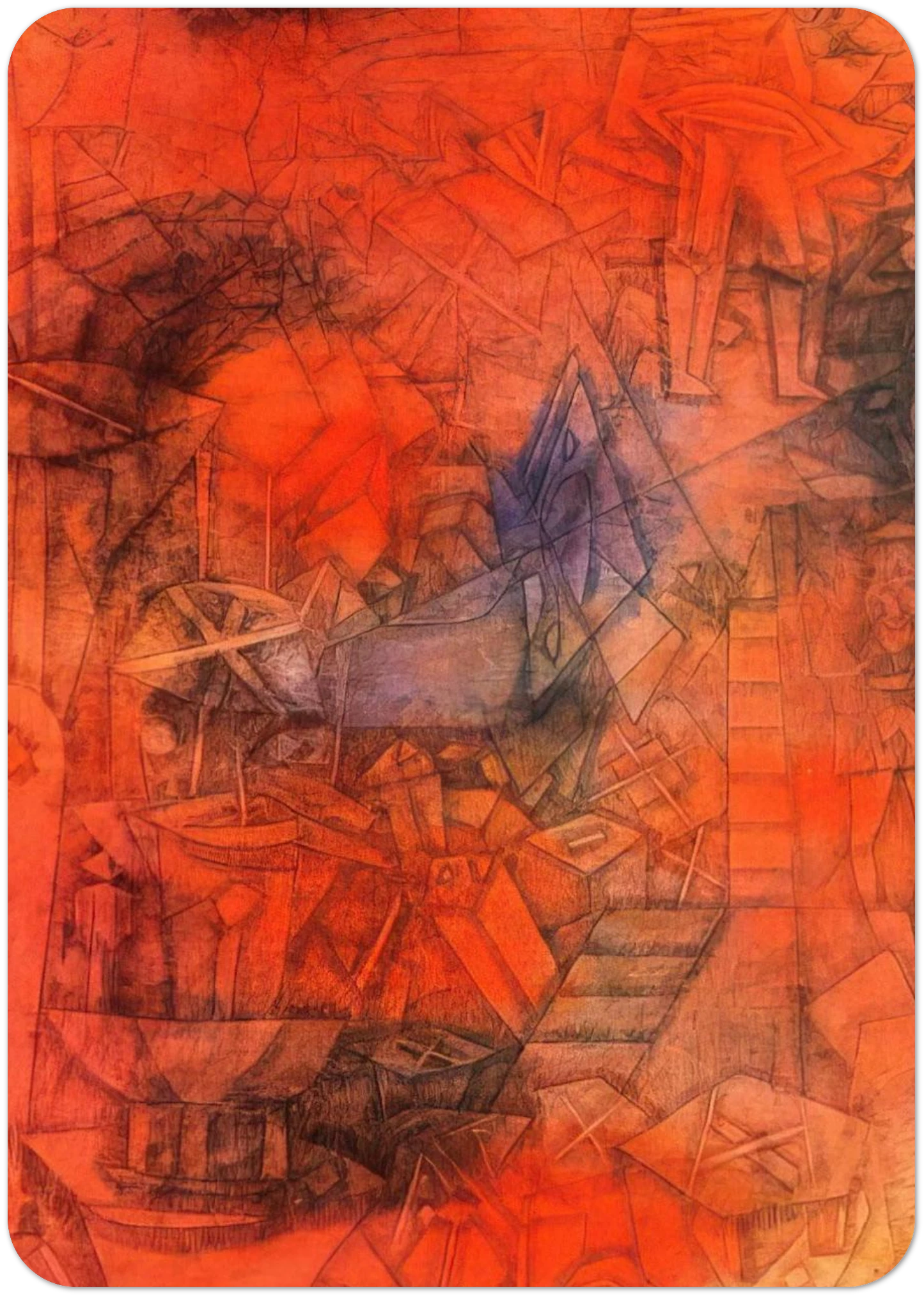 GROYNES 1925 By Paul Klee Pack of 10 Post Cards | Paul Klee Post Cards | A6 (10.5 x 14.8 cm) - 4.1 x 5.8 inches