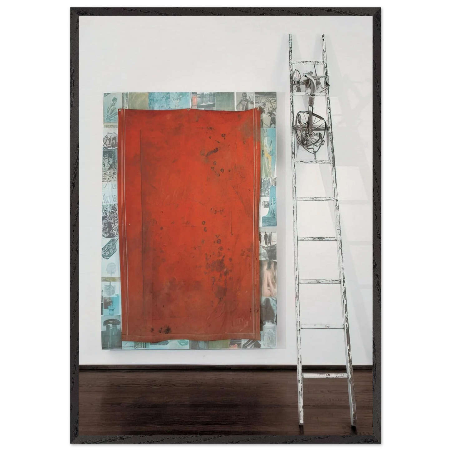 MANGO ICE CAVE SCALE 1977 - Robert Rauschenberg 70x100 cm / 28x40 inches Framed Art Print – Black Wooden Frame