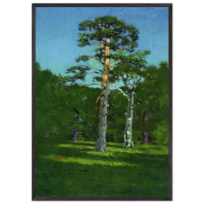 Pine - Arkhyp Kuindzhi 70x100 cm / 28x40 inches Framed Art Print – Black Wooden Frame