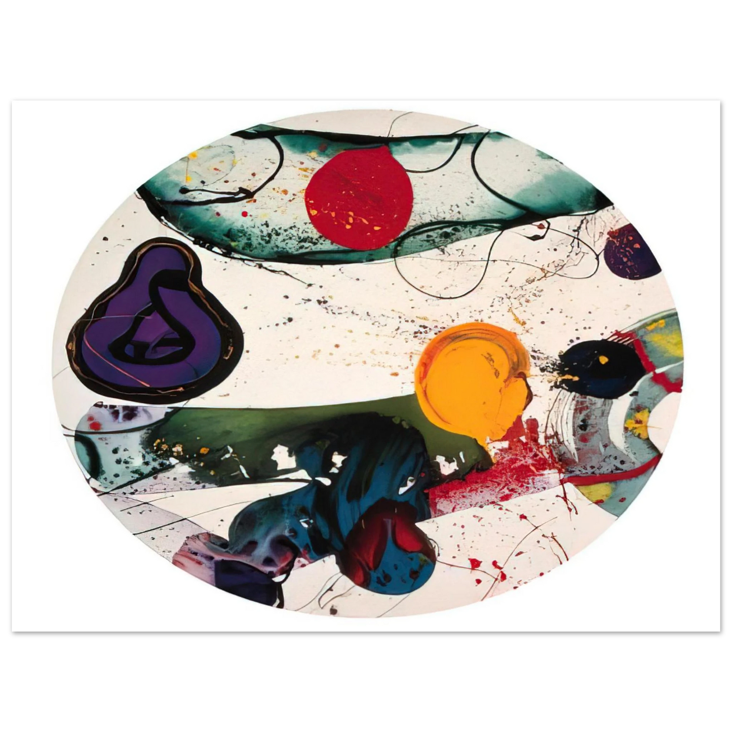 Sam Francis - Lollipop SF88-250 Fine Art Poster - Default Title