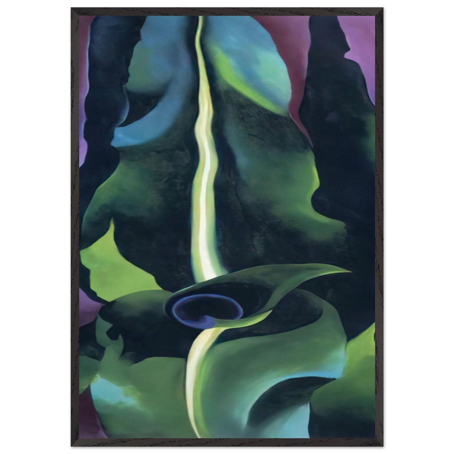 Corn Dark I - Georgia OKeeffe 70x100 cm / 28x40 inches Framed Art Print – Black Wooden Frame