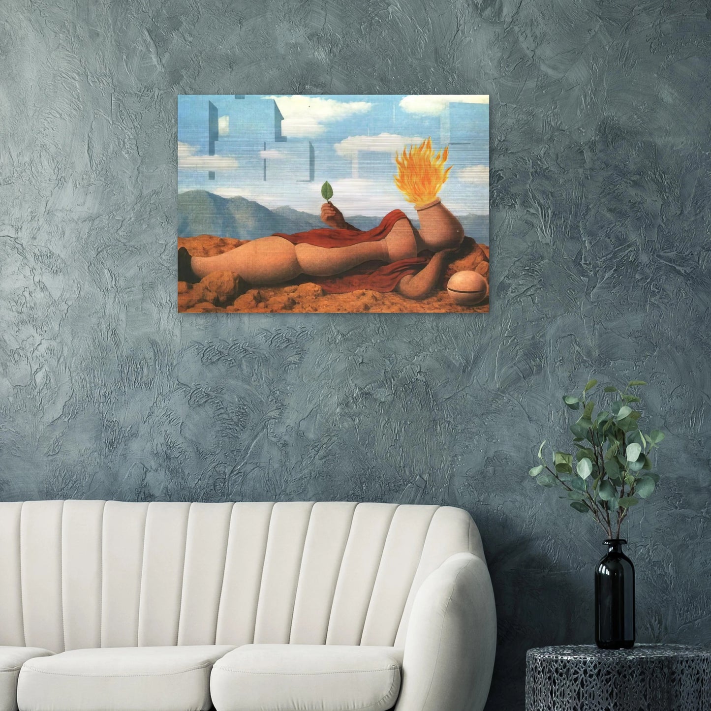 ELEMENTARY COSMOGONY 1949 - Rene Magritte Brushed Aluminum Print - 70x100 cm / 28x40 inches | Rene Magritte Aluminum Print | Rene Magritte Prints