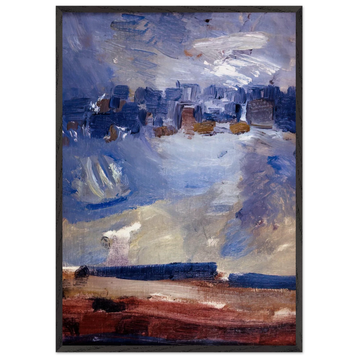 Wehawken Sequence - Abstract Art Expressionism - John Marin 70x100 cm / 28x40 inches Framed Art Print – Black Wooden Frame