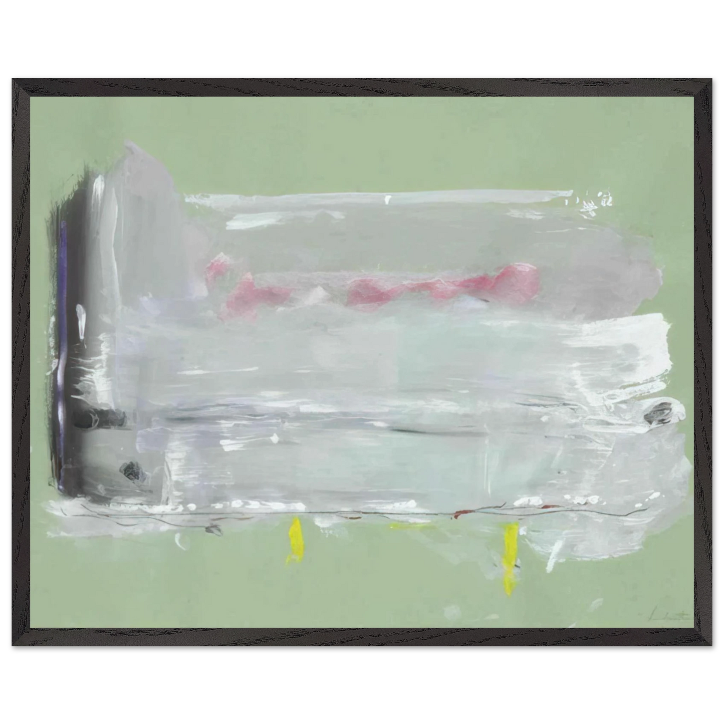 Helen Frankenthaler - Untitled - 1984 Wall art - 50x70 cm / 20x28 inches - Premium Wooden Framed Poster With Fine Art Paper - White frame