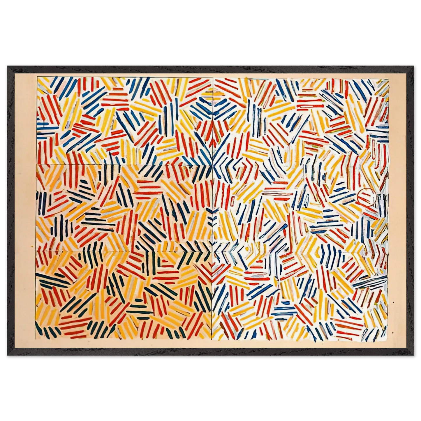 CORPSE AND MIRROR 1969 2 - Jasper Johns 70x100 cm / 28x40 inches Framed Art Print – Black Wooden Frame