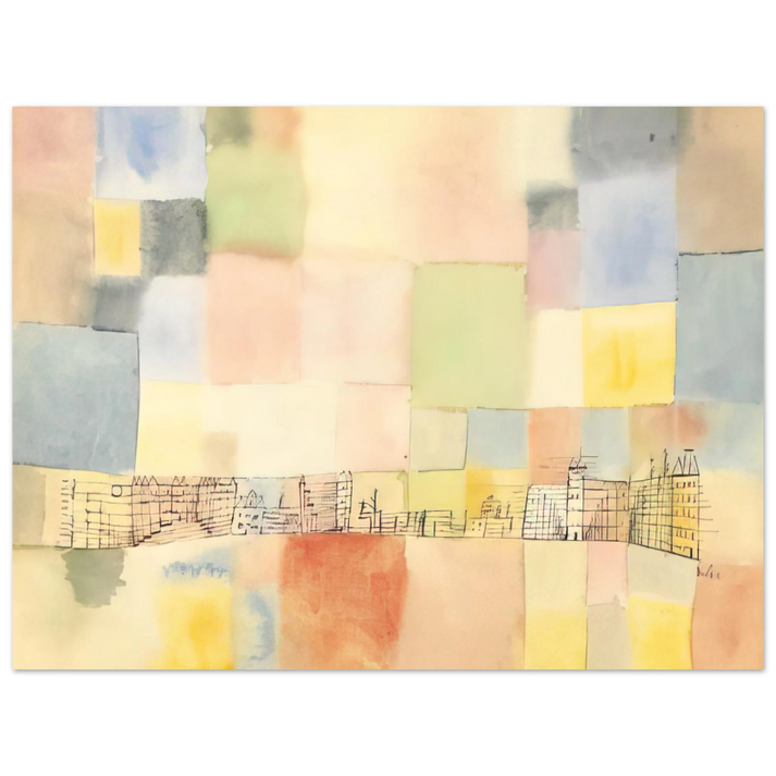 Paul Klee - NEUER STADTTEIL IN M 1928 75x100 cm / 30x40inches Fine Art Poster