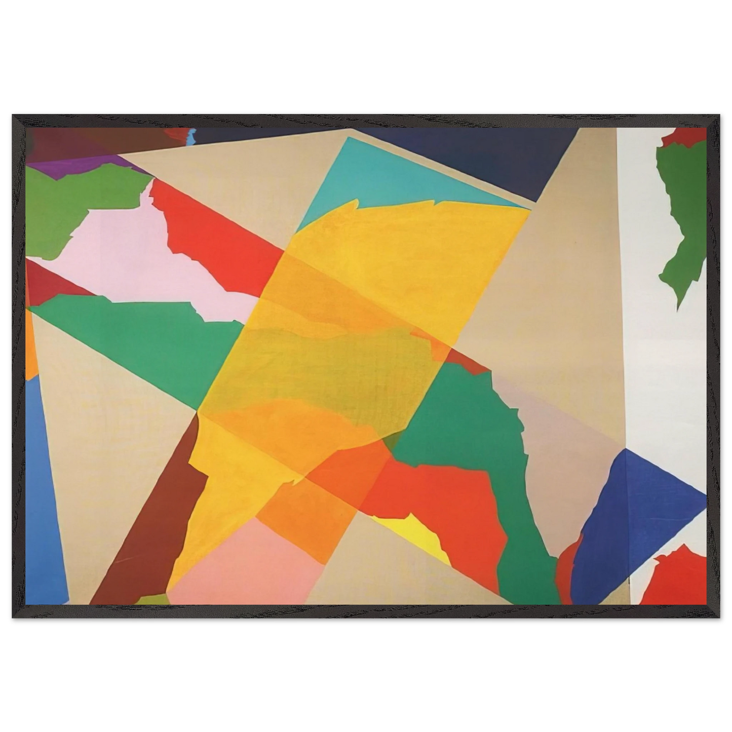 In Croce III - 1969 - Piero Dorazio 70x100 cm / 28x40 inches Framed Art Print – Black Wooden Frame