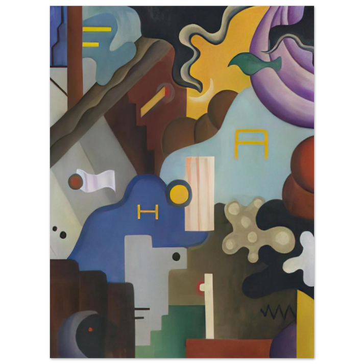Julius Evola - Composizione futurista - Abstract Art, Dada 75x100 cm / 30x40inches Fine Art Poster