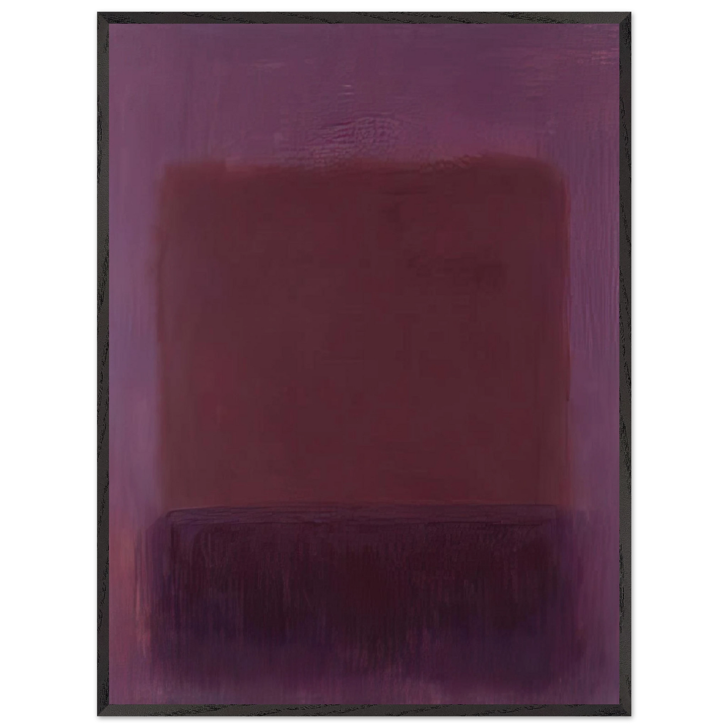 Mark Rothko - Purple Brown - 1957 Wall Art - 60x80 cm / 24x32 inches - Premium Wooden Framed Poster With Fine Art Paper - Wood frame