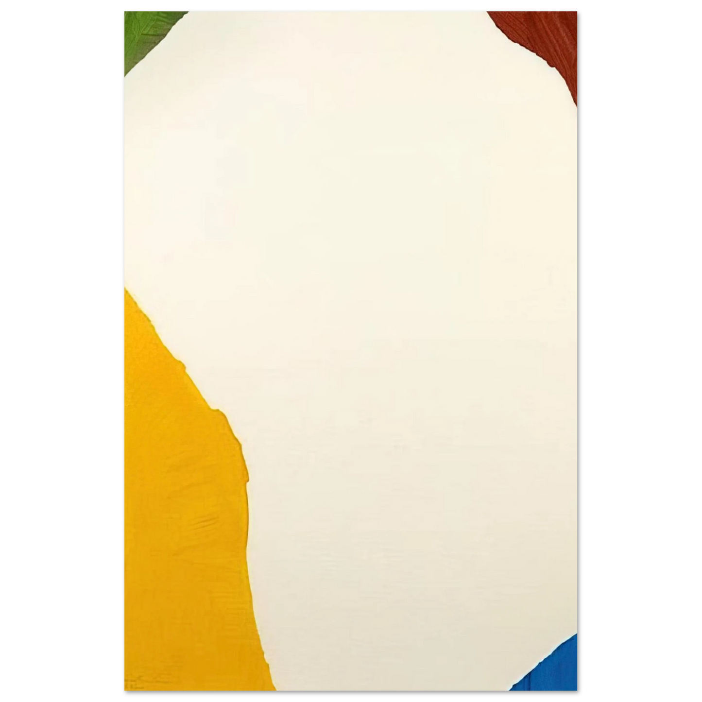 Helen Frankenthaler - Wind Directions - 1970 Wall art - 28x43 cm / XL (11x17 inches) - Premium Wooden Framed Poster With Fine Art Paper - White frame