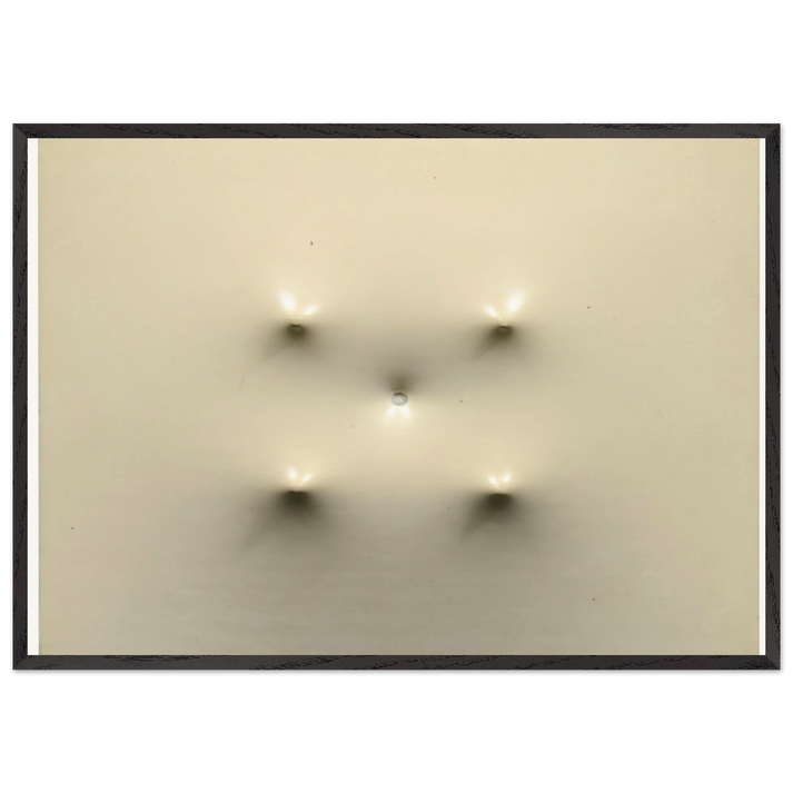 Superficie Bianca - 1967 - Enrico Castellani 70x100 cm / 28x40 inches Framed Art Print – Black Wooden Frame