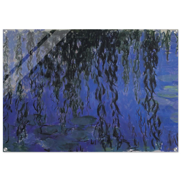 Water Lilies and Weeping Willow Branches - claude monet Acrylic Print - 70x100 cm / 28x40″ inches