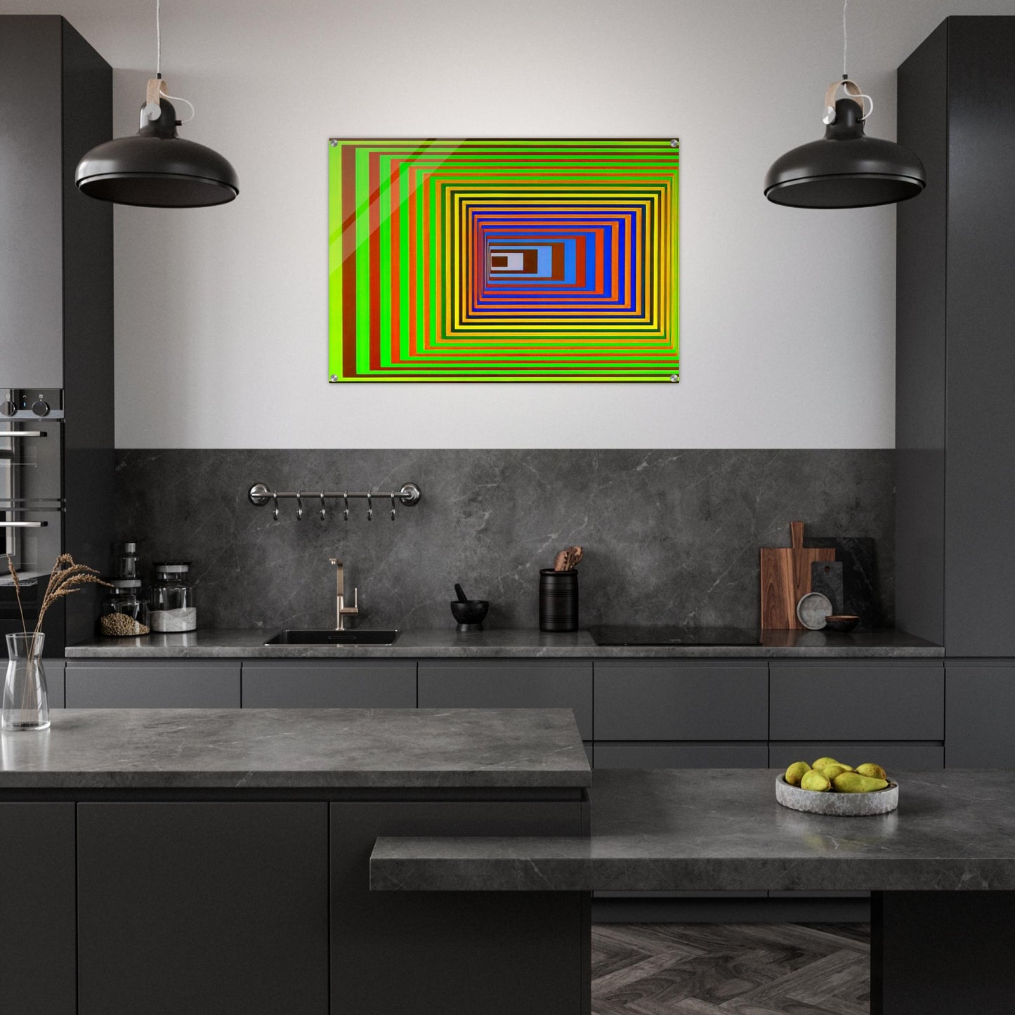 Vonal Stri - 1975 - Victor Vasarely Acrylic Print - 70x100 cm / 28x40″ inches