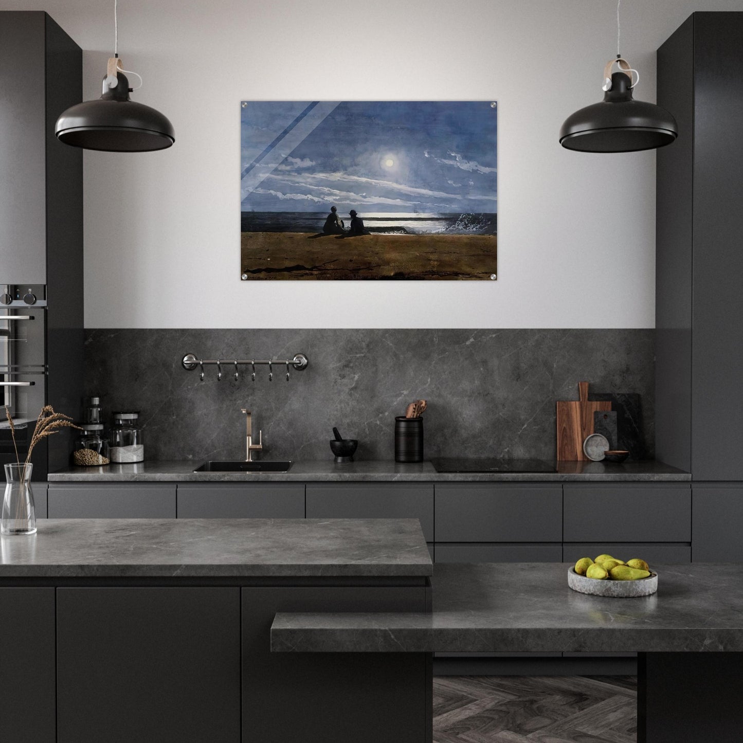 MOONLIGHT - Winslow Homer Acrylic Print - 70x100 cm / 28x40″ inches