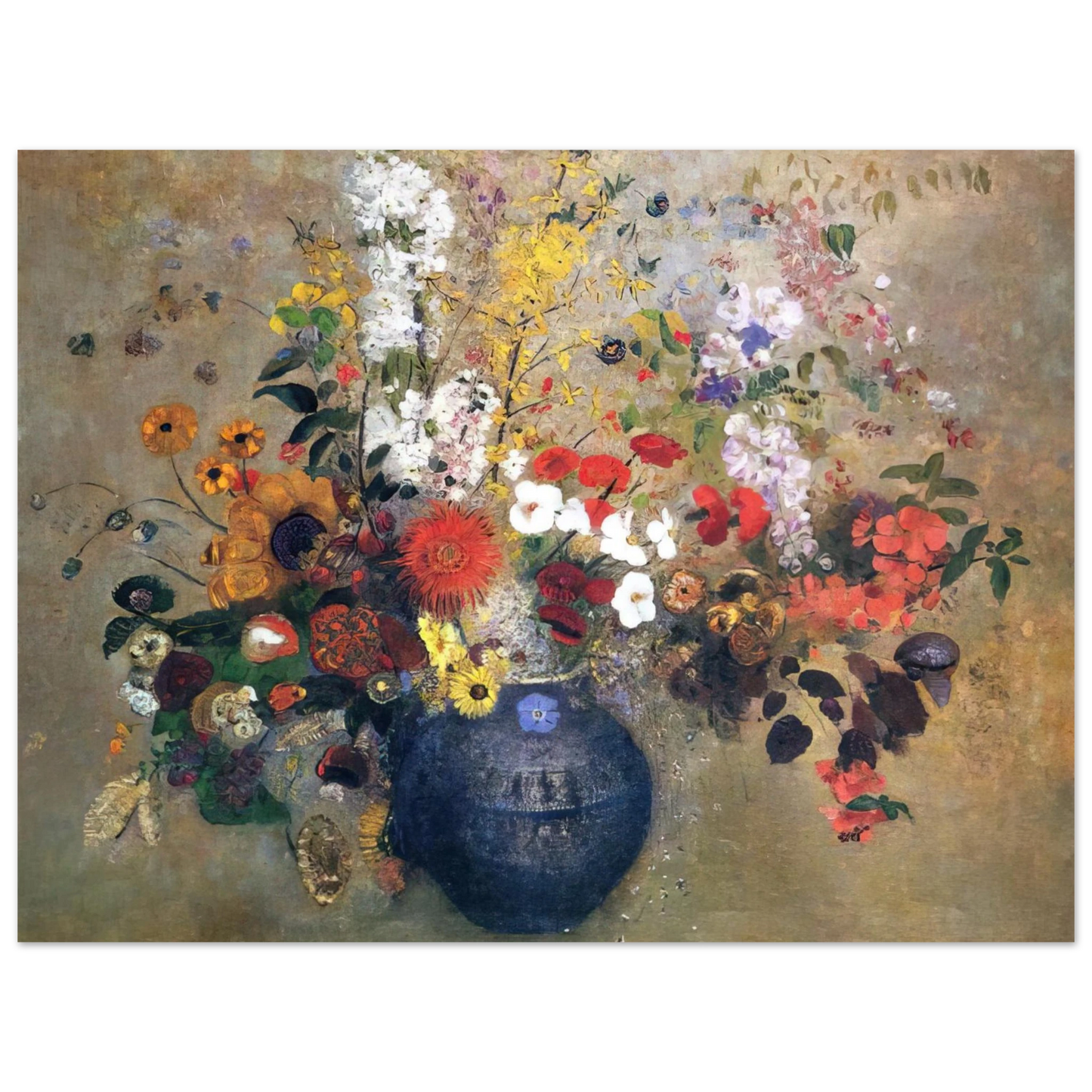Odilon Redon - FLOWERS 1909 Fine Art Poster - Default Title