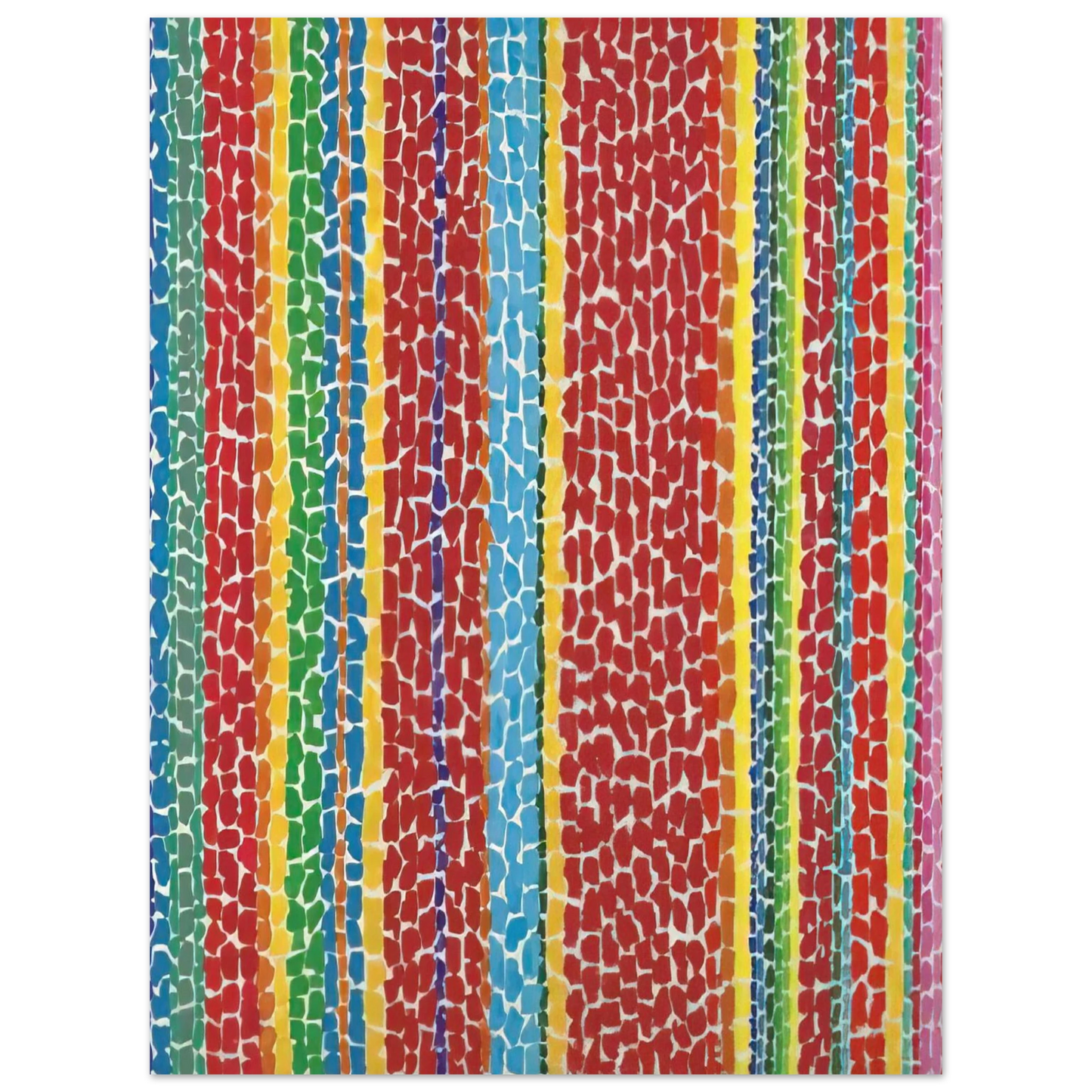 Alma Woodsey Thomas - RED VIOLET NURSERY VIEWED FROM ABOVE 1970 Fine Art Poster - Default Title