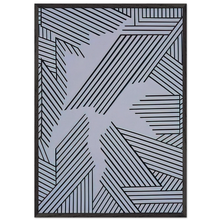 Untitled - 1998 N2 - Nicholas Krushenick 70x100 cm / 28x40 inches Framed Art Print – Black Wooden Frame