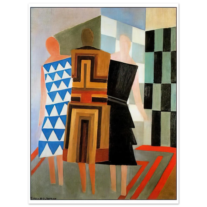 Sonia Delaunay - THREE WOMEN DRESSED SIMULTANEOUSLY 75x100 cm / 30x40inches Fine Art Poster