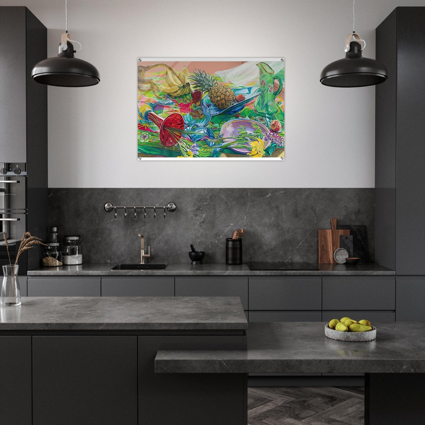 MONKEY BUSINESS 2005 - Janet Fish Acrylic Print - 70x100 cm / 28x40″ inches